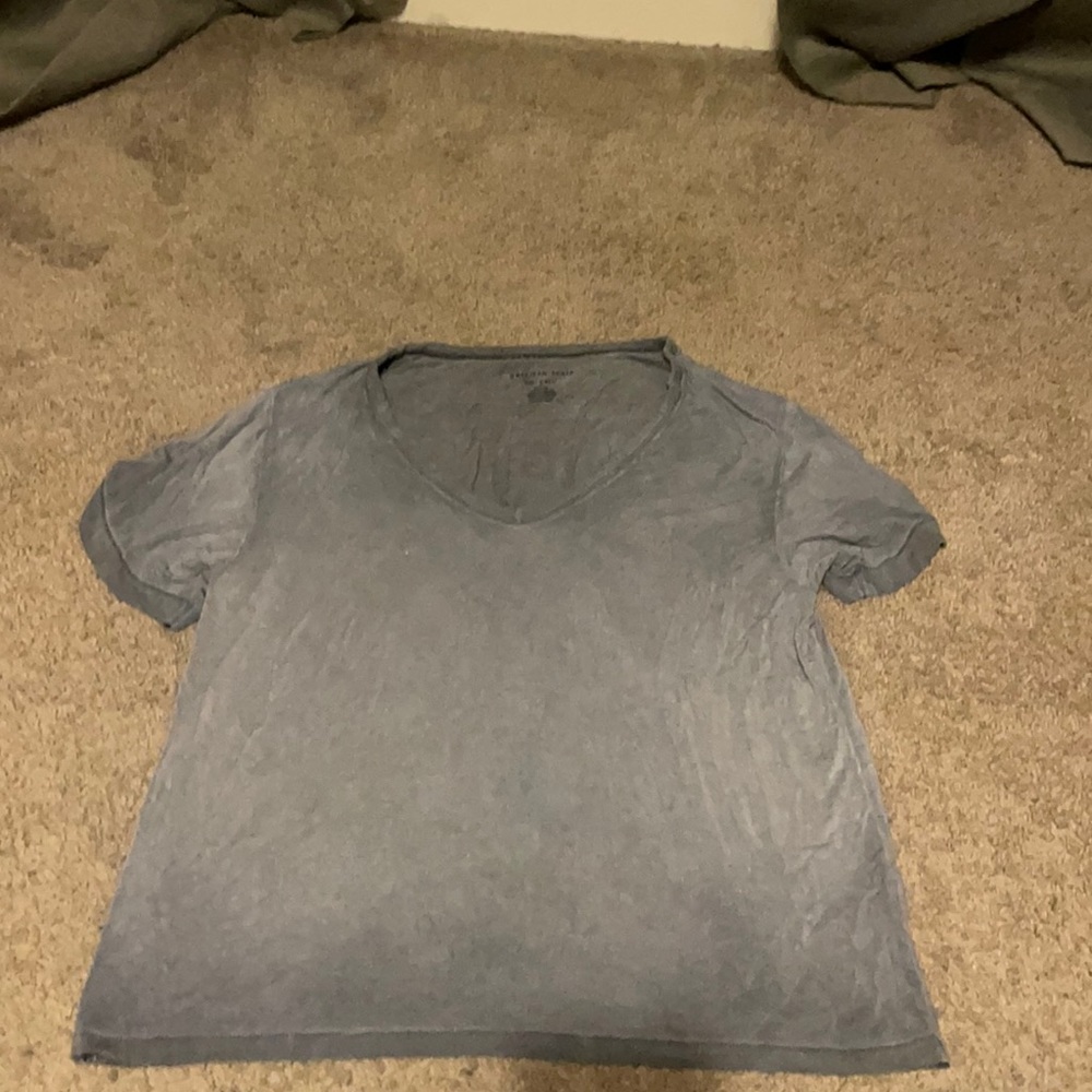 Grey stretch simple t-shirt